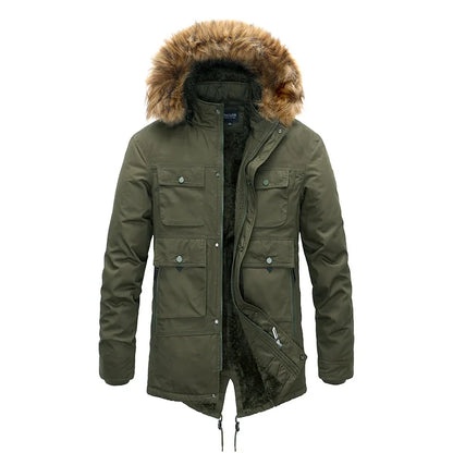 Men's Plush Warm Cargo Jacket